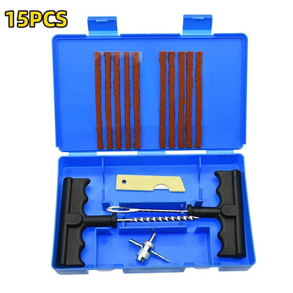 Auto Tire Repair Set 33/57PCS - Heavy Duty Puncture Repair Tools for Car Van Motorcycle
