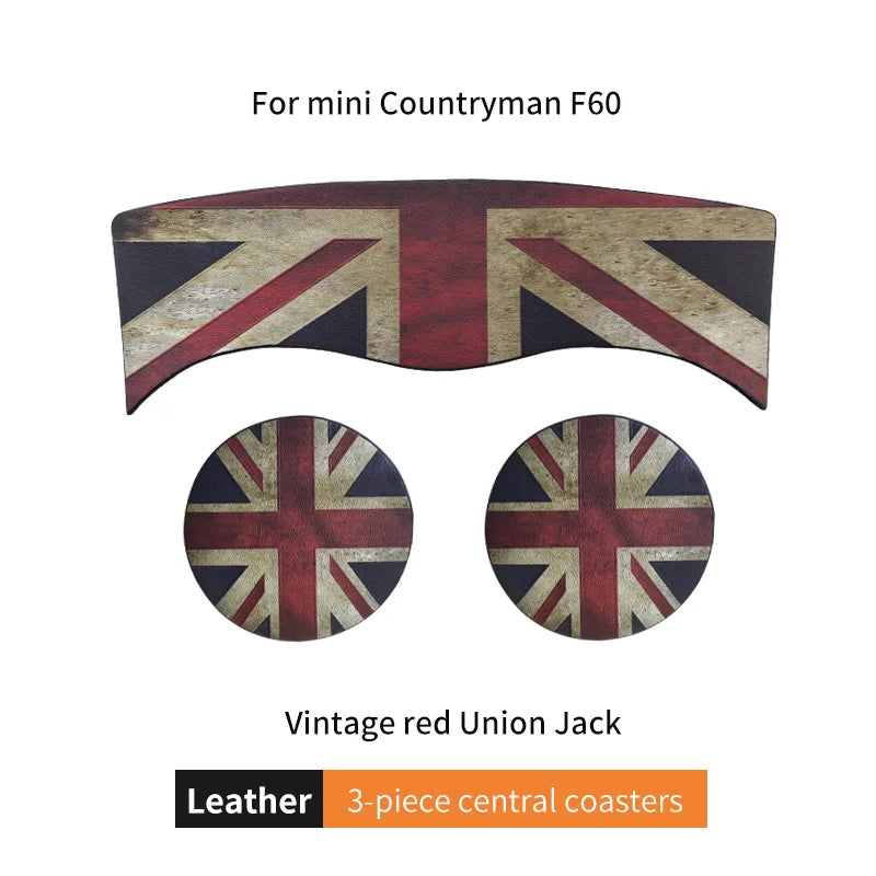 Union Jack Car Cup Holder Coaster - Mini Cooper F55 F56 F60