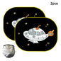 Cartoon Car Sunshade for Children - Side Window Sunvisor with Storage Bag PVC Mesh Cover