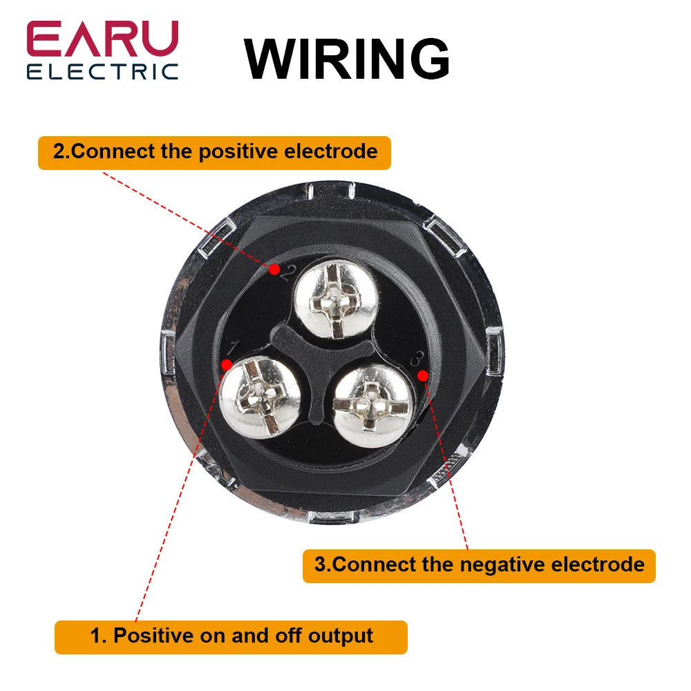 Car Engine Start Ignition Switch - 12V 50A Keyless Push Button Red