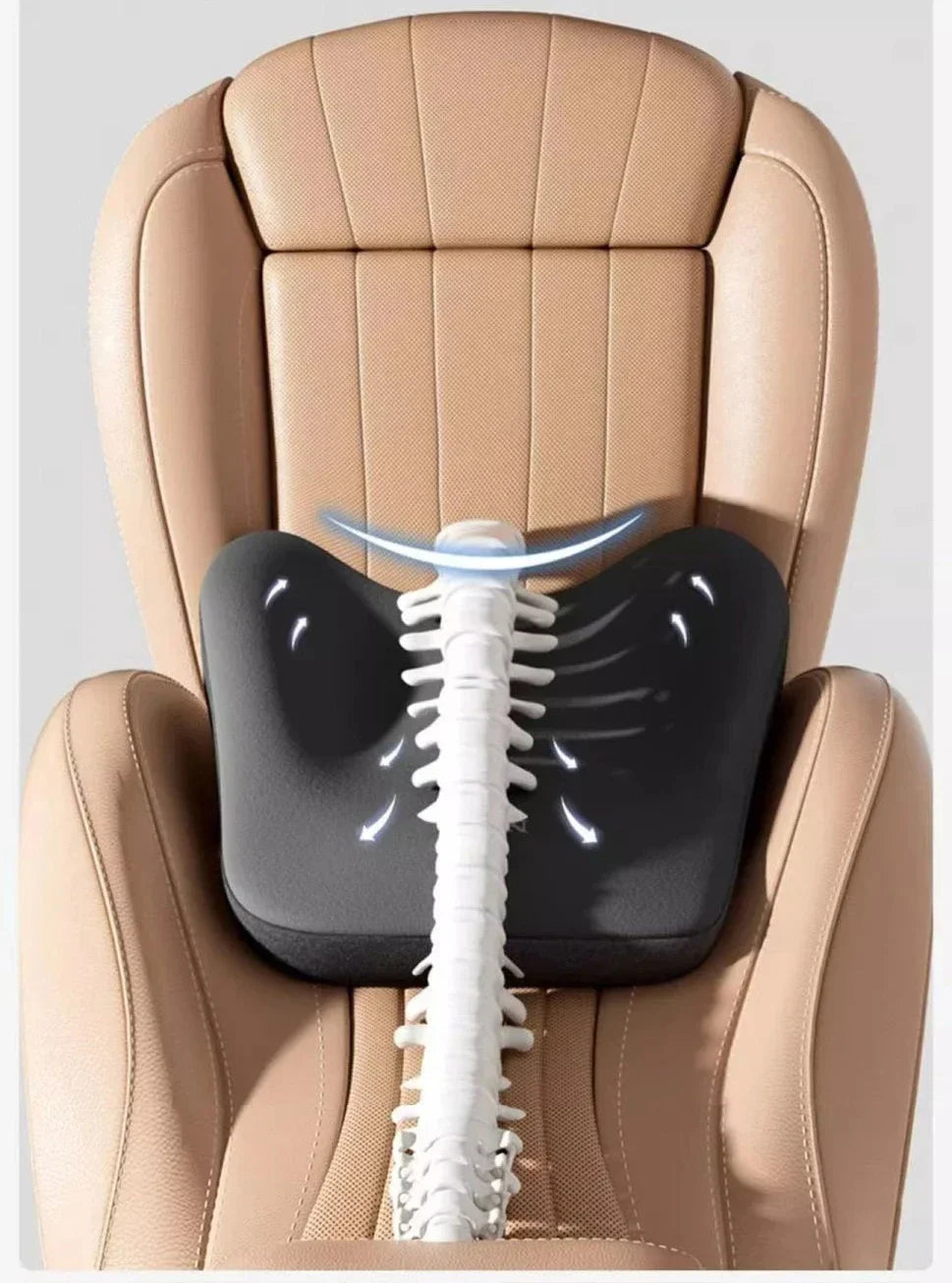 Memory Foam Car Headrest Lumbar Cushion - Universal Comfort Pillow