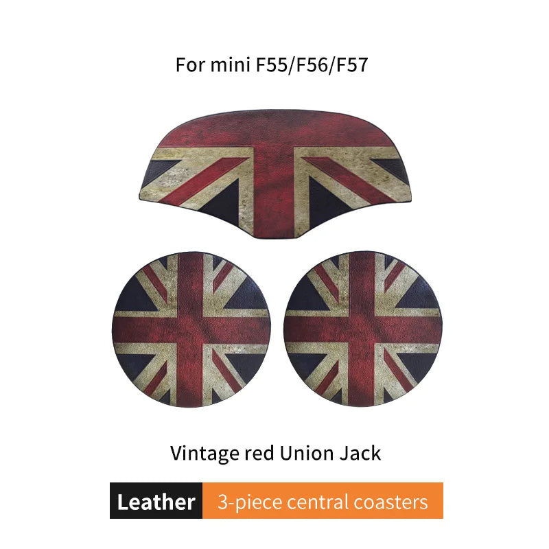 Union Jack Car Cup Holder Coaster - Mini Cooper F55 F56 F60
