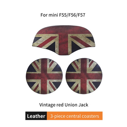 Union Jack Car Cup Holder Coaster - Mini Cooper F55 F56 F60