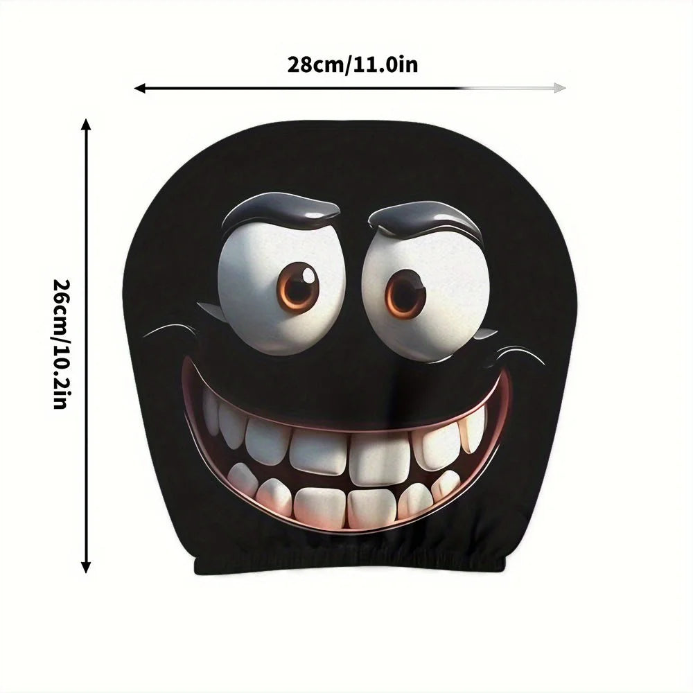 Smiley Face Car Pillowcase Set - Soft Decorative Cushion Covers