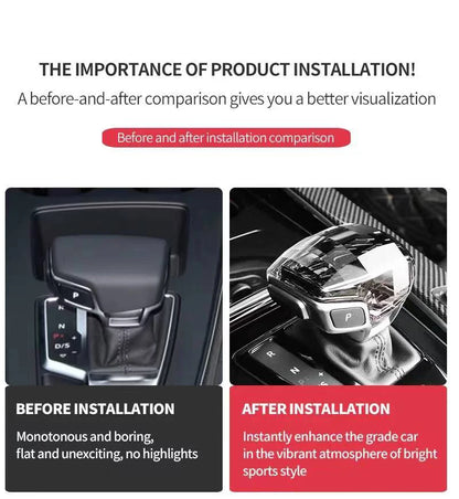 Audi Crystal Gear Shift Head Cover - Type A RS Logo for A4 A5 A6 A7