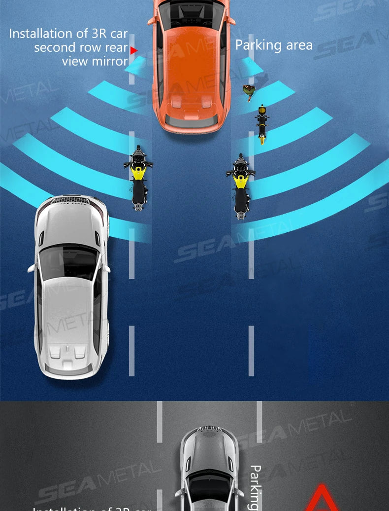 Car Convex Blind Spot Mirrors - Wide Angle 2pcs Set