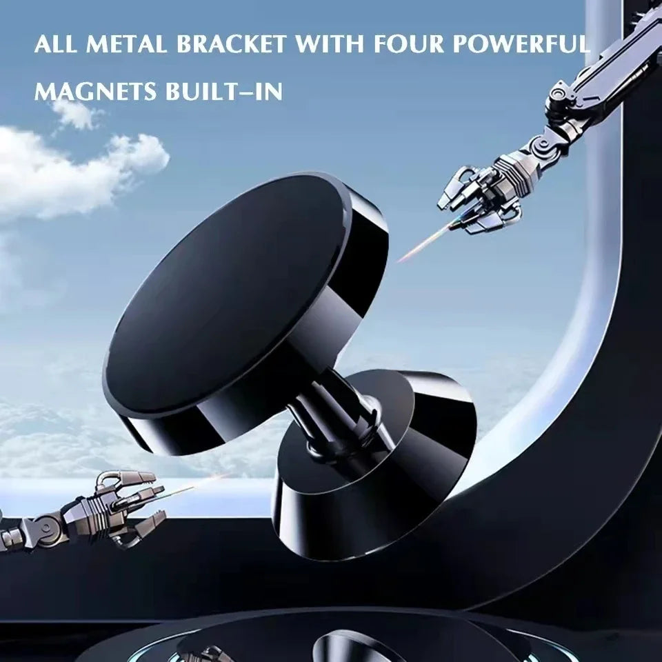 Magnetic Car Phone Holder - Universal Mount for iPhone Samsung GPS Support