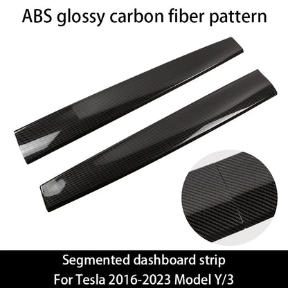 Tesla Model 3 Y Dashboard Trim Strip - Carbon Fiber ABS ABS bright carbon 1
