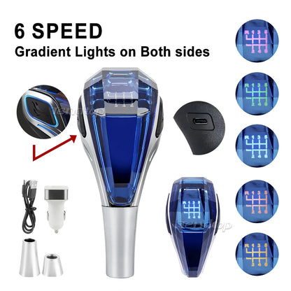 Universal Crystal LED Gear Shift Knob - 5 Speed with Lights