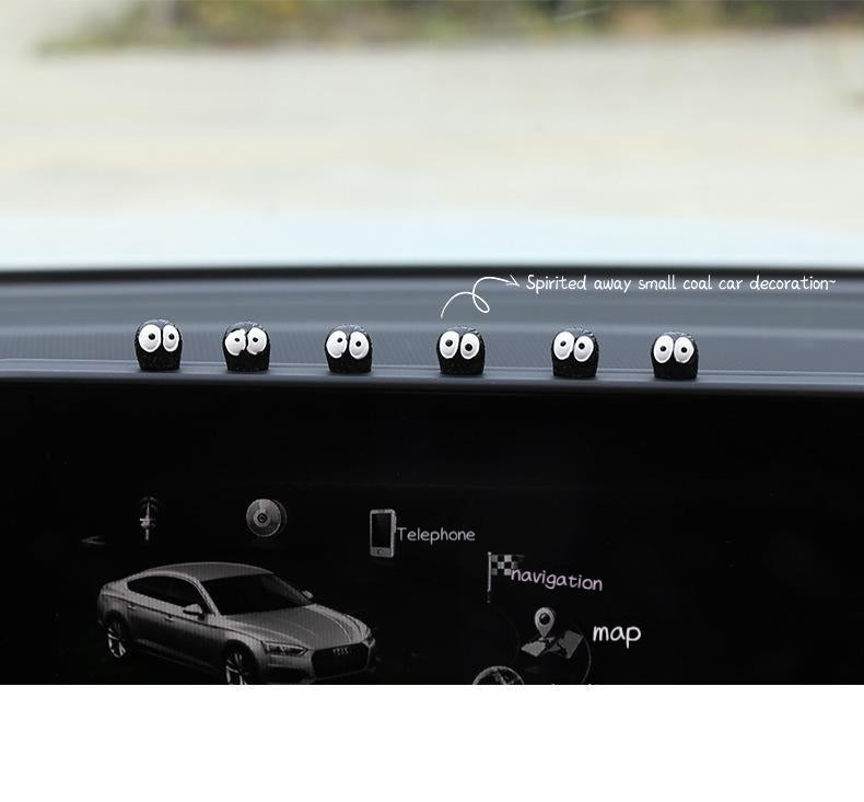 Cute Black Elf Car Interior Decoration Set - Rearview Mirror Ornaments