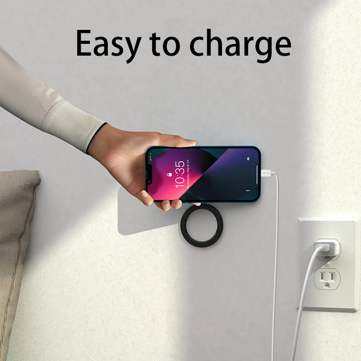 Magnetic Ring Holder for iPhone 14/13/12 - MagSafe Car Phone Stand Gold
