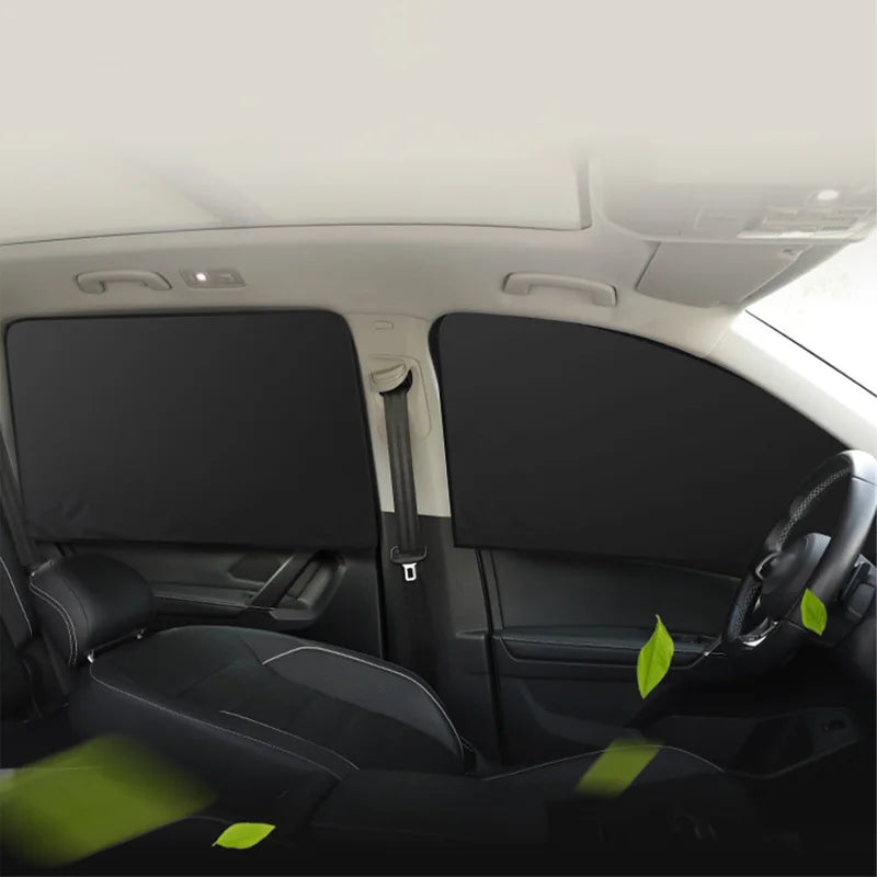 Car Side Window Sun Shade Curtains - Magnetic UV Protection 2pcs