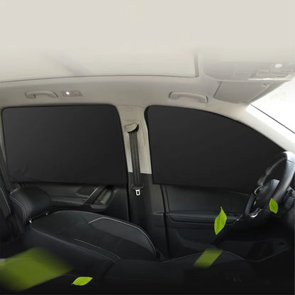 Car Side Window Sun Shade Curtains - Magnetic UV Protection 2pcs