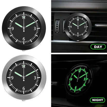 Luminous Car Clock - Stick-On Quartz Watch for Dashboard/Boat/Bike