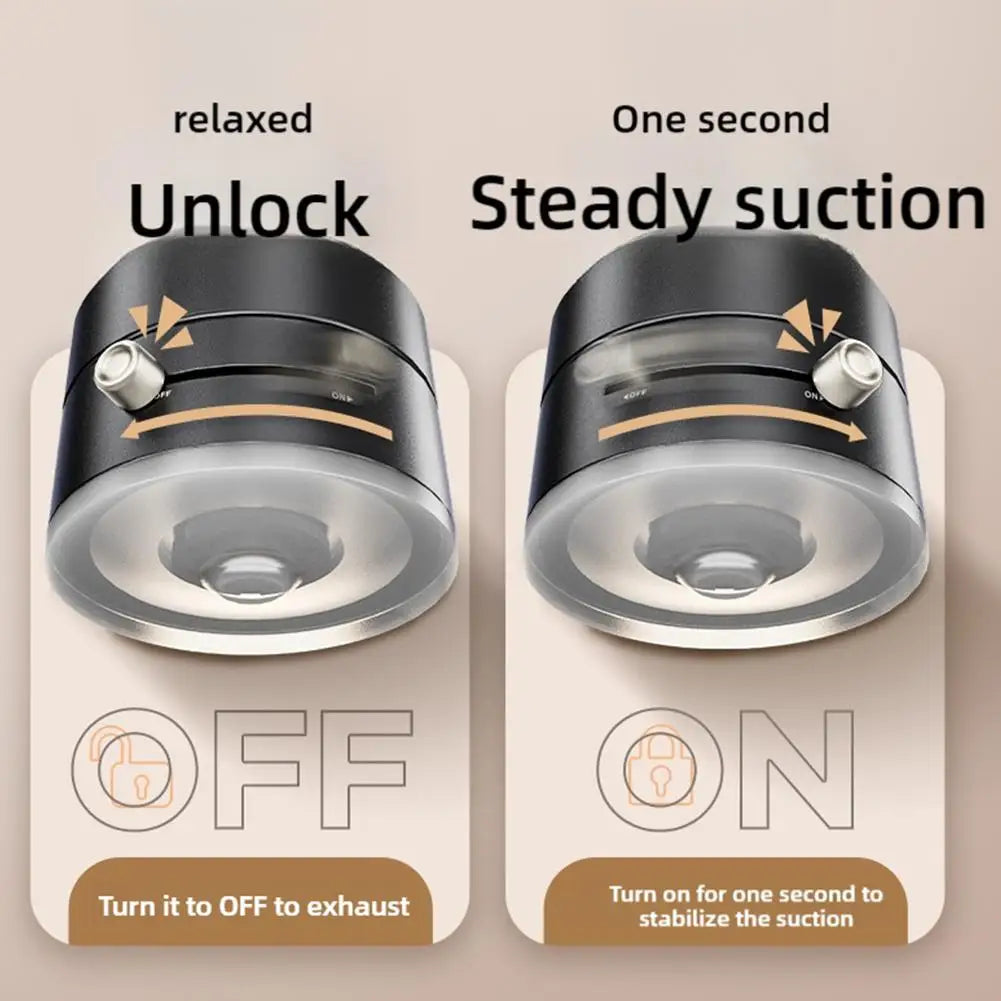 Premium Magnetic Car Phone Holder - Double-Sided Suction Cup Mount with 360° Rotation & Foldable Design
