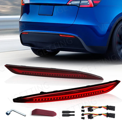 Tesla Model 3/Y Rear Bumper Reflector - Dynamic Turn Signal 2017-22