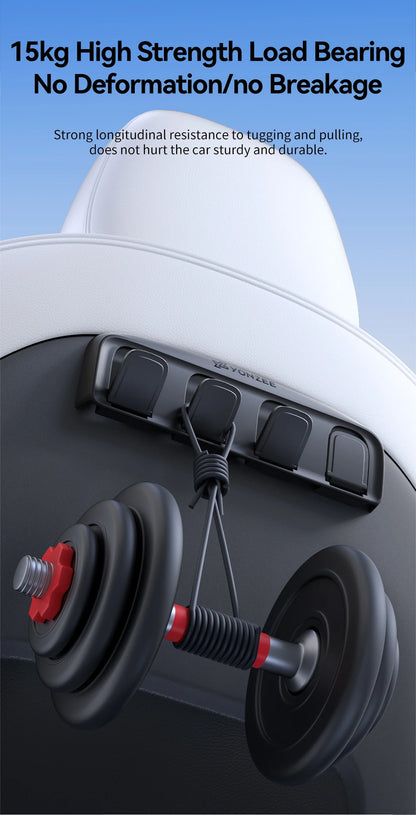Tesla Foldable Car Seat Hooks - Heavy Duty 11lb Load Bearing Hangers Model 3/Y