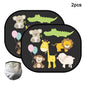 Cartoon Car Sunshade for Children - Side Window Sunvisor with Storage Bag PVC Mesh Cover