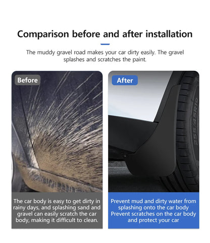 NovaAcc Tesla Mud Flaps - Model Y 2017-2024 & Model 3 Highland
