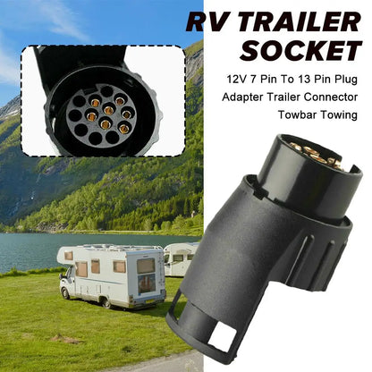 7 Pin to 13 Pin Trailer Adapter Waterproof Towbar Connector