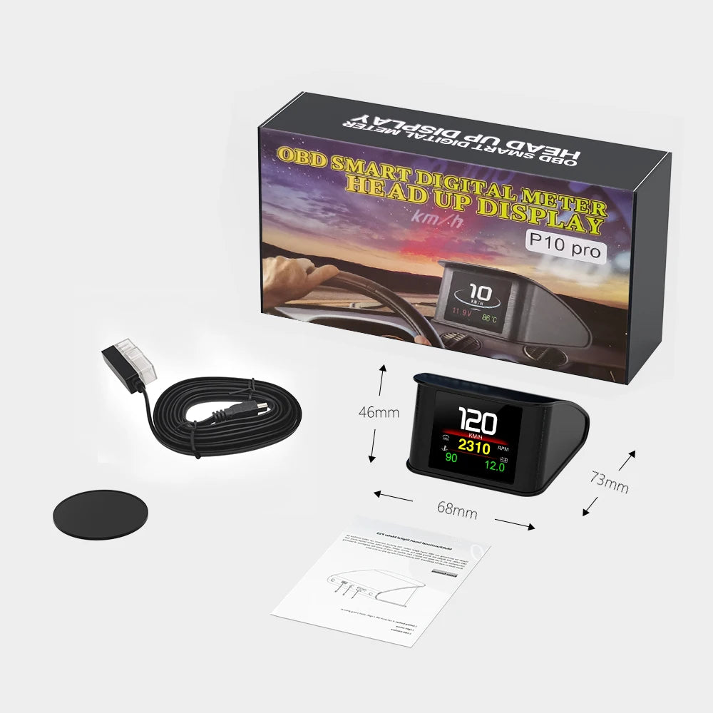 OBD2 Digital Speedometer P10 PRO Head Up Display Smart Car Computer