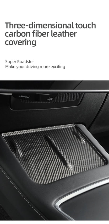 Tesla Model Y Model 3 Carbon Console - Wireless Charging Pad