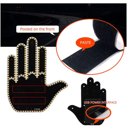 Car LED Finger Lights - Remote Control Interior Warning Lamp