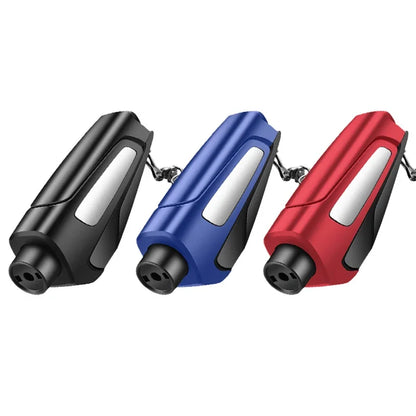 Premium Car Emergency Keychain Hammer - Alloy Glass Breaker & Seatbelt Cutter Multi-Function Rescue Tool
