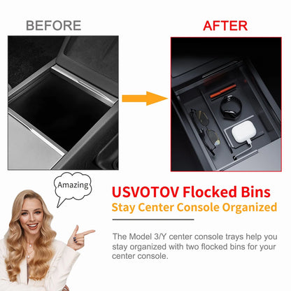 Tesla Model Y Juniper Model 3 Console Organizer - Storage Tray