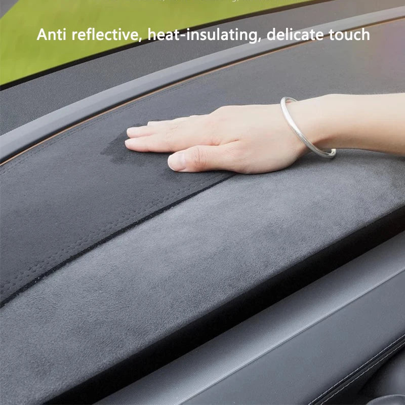 Tesla Model Y Juniper & Model 3 Highland Suede Dashboard Cover - Anti-UV Protection