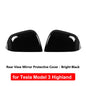 Tesla Model 3 Highland Carbon Fiber Mirror Covers - ABS NEW Paint Black