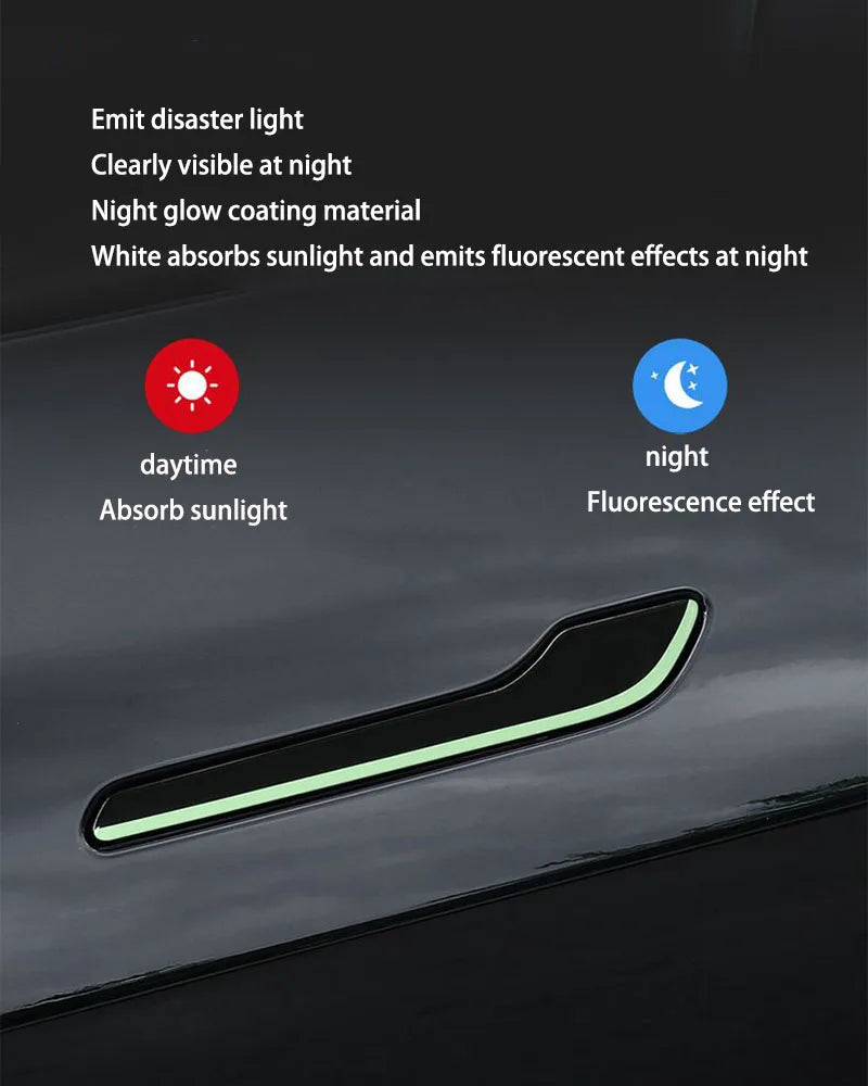 Tesla Model 3 Y Door Handle Stickers - Anti-Scratch Luminous