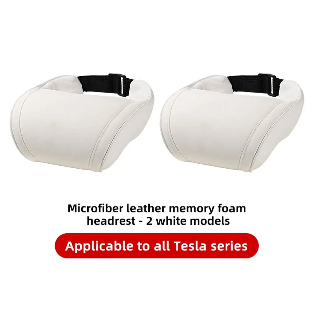 KJOY Car Headrest Neck Pillow Memory Foam - Tesla Model 3/Y/X