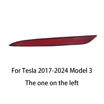 Tesla Model 3/Y/X/S Rear Bumper Reflector - Red Lens Light Cover Model 3 Left 1
