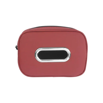 Car Tissue Box Holder - Leather Sun Visor & Console Mount Black