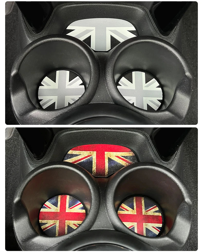 Union Jack Car Cup Holder Coaster - Mini Cooper F55 F56 F60
