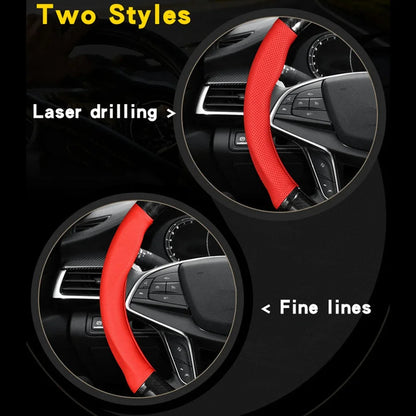 Universal Car Steering Wheel Cover - Carbon Fiber Leather Anti-Slip