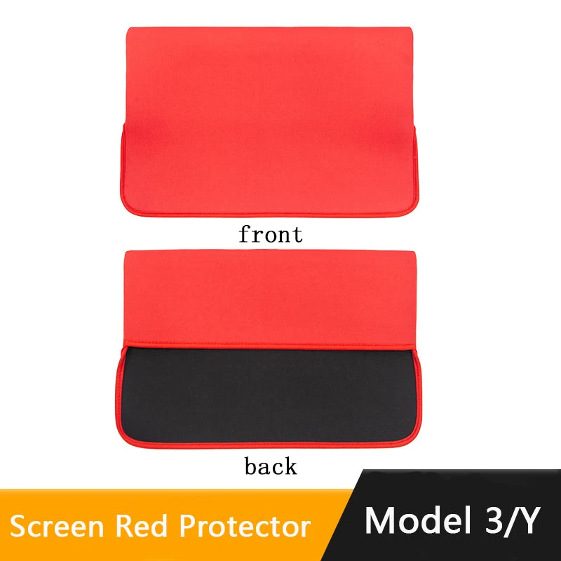 Tesla Model 3 Y Screen Sunshade - Anti-UV Display Cover RED