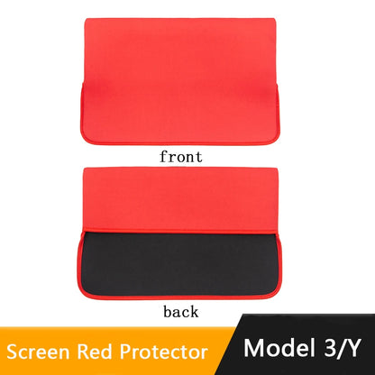 Tesla Model 3 Y Screen Sunshade - Anti-UV Display Cover RED