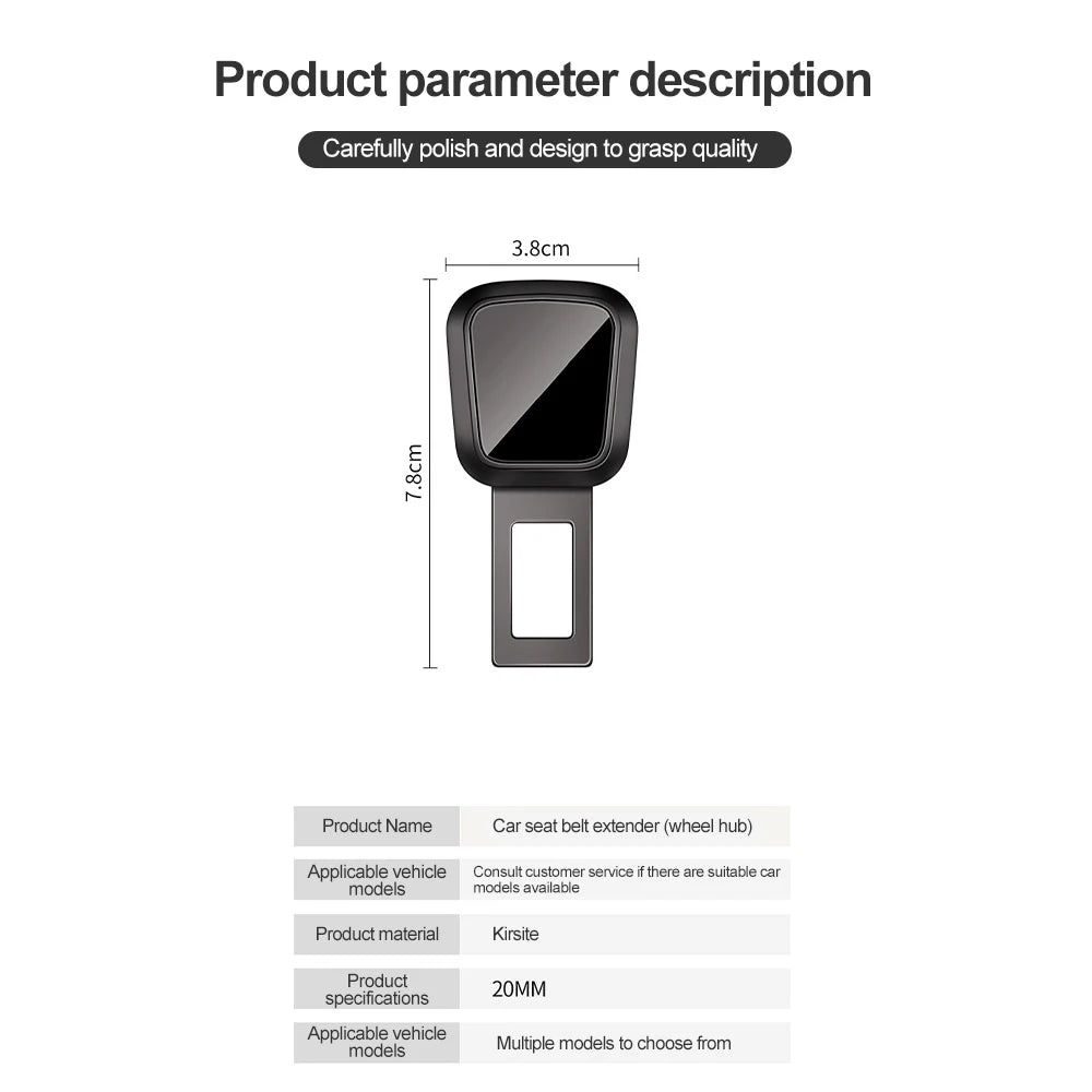 Car Seat Belt Extender Safety Buckle - Tesla Porsche Compatible