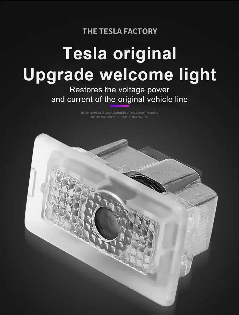 Tesla LED Door Welcome Light - Logo Projector Lamp 2pcs