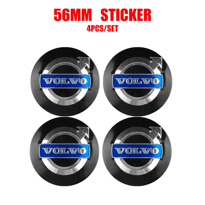 Volvo Wheel Center Stickers 56mm - Hub Cap Decals for R-Design Models