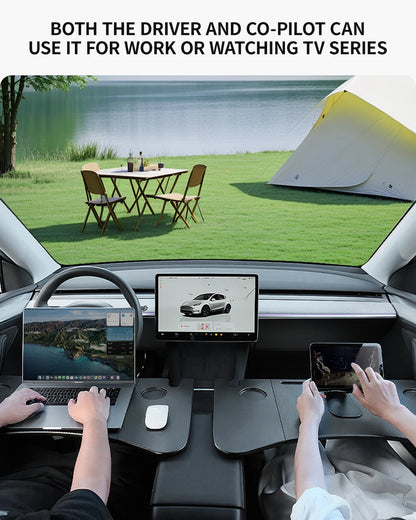 Tesla Steering Wheel Laptop Tray - Portable Office Desk for Model S/3/X/Y Highland Juniper