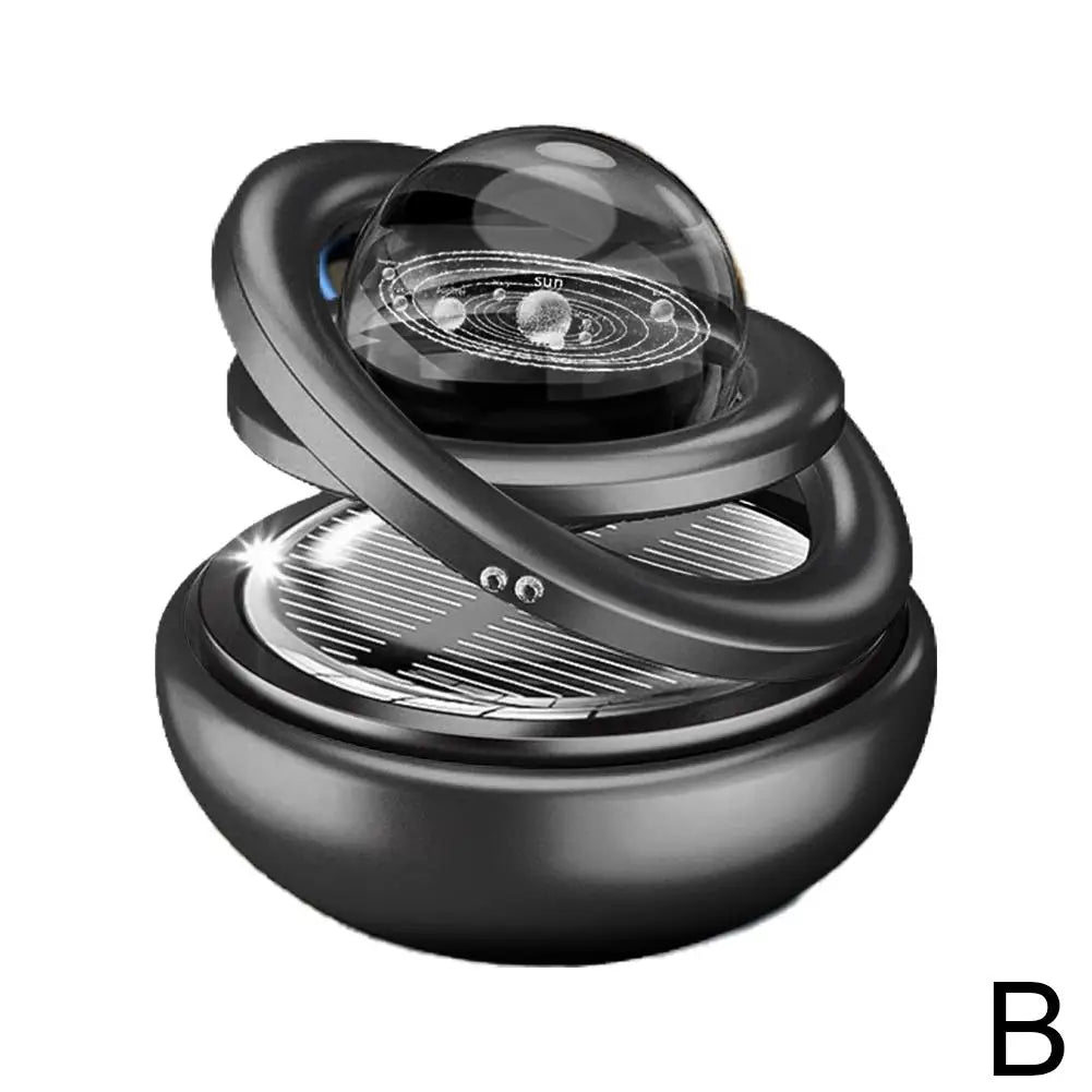 Solar Power Car Air Freshener - Rotating Aromatherapy Diffuser Ornament