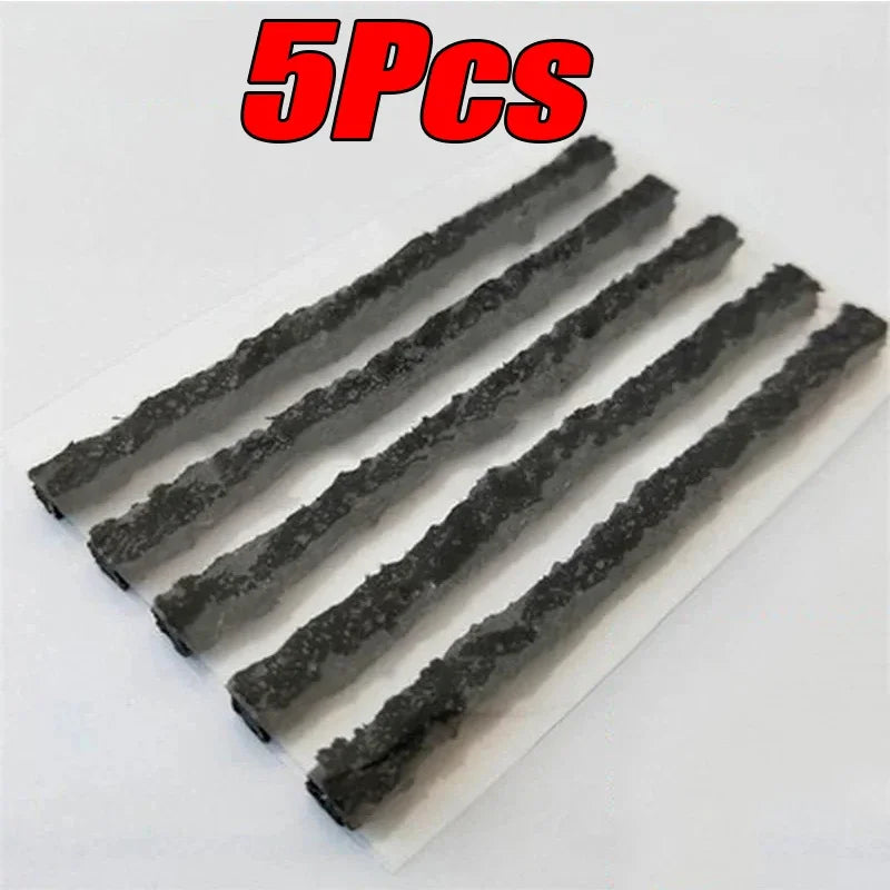 Car Tire Repair Tool Kit - 8 Piece Set with Rubber Strips