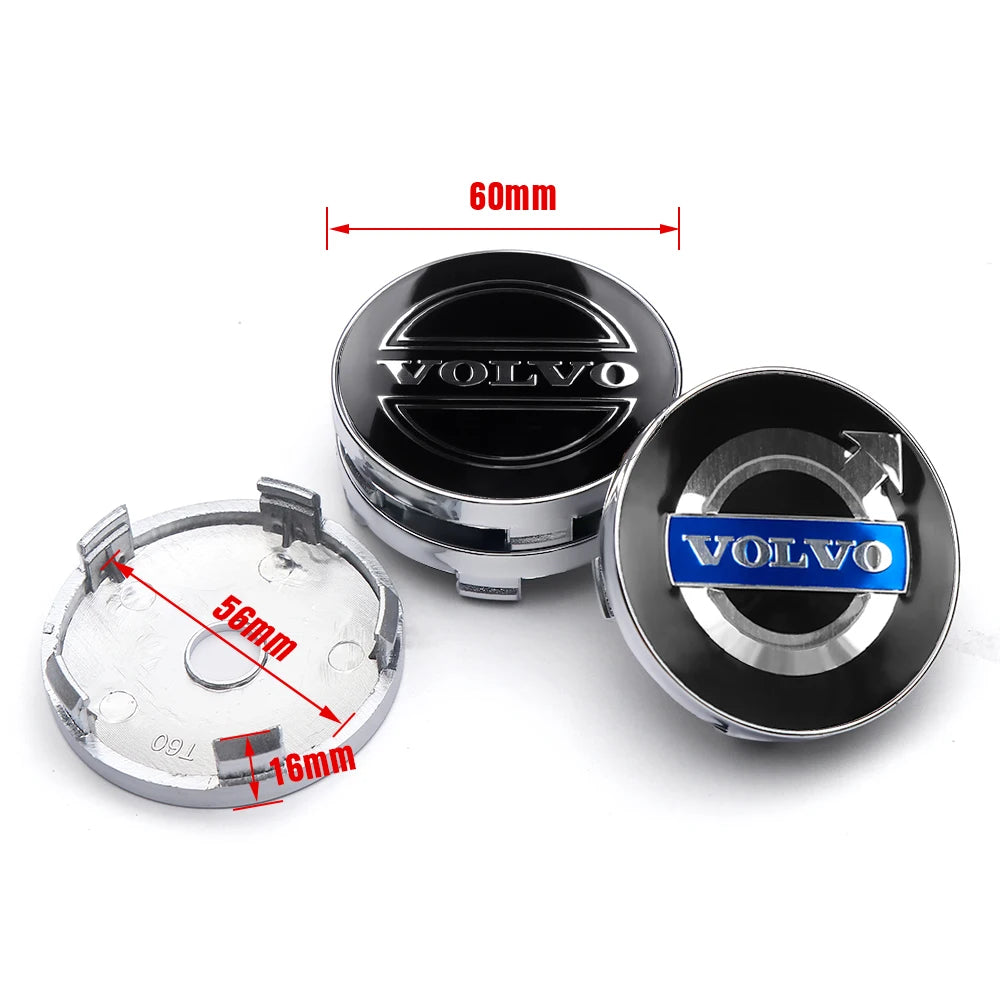 Volvo Wheel Center Stickers 56mm - Hub Cap Decals for R-Design Models