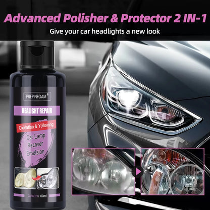 Professional Headlight Restoration Kit - Remove Oxidation & Polish Headlamps