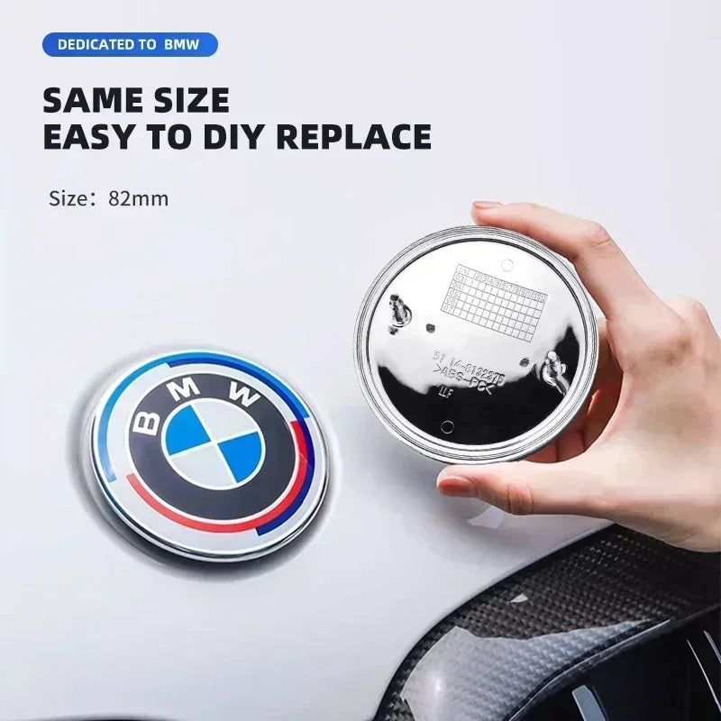 BMW Hood Emblem Badge 74mm/82mm - Front Rear Logo for All BMW Models