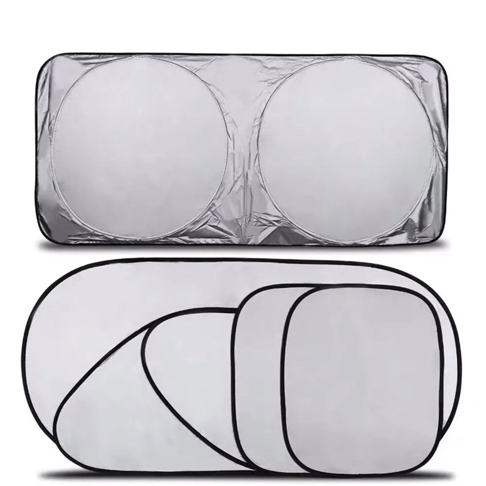 Car Sunshade Windshield Covers 6-Piece Set - UV Protection & Snow Shield