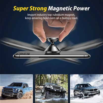 Magnetic Car Phone Holder - Universal Mount for iPhone Samsung GPS Support